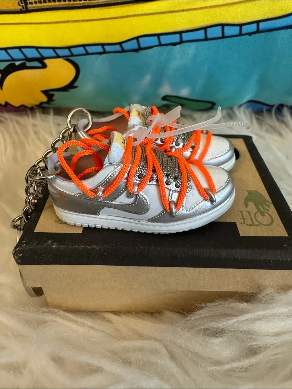 Mini Nike Off-White Sneaker Keychain with Box/Gift Bag